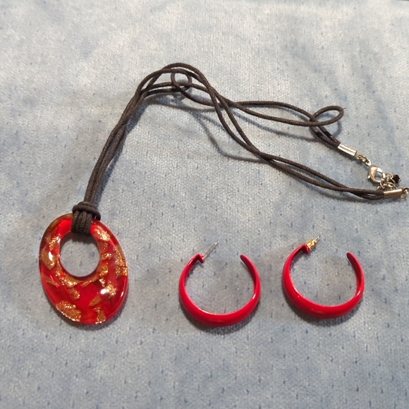 Hand Crafted Jewelry - Necklace and earrings set